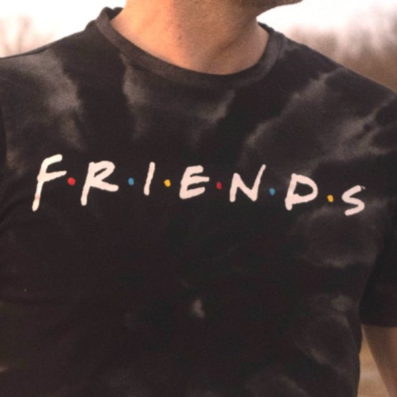 Original Friends t-shirt Black Tie Dye Style - In Great Shape - Size Medium - Picture 3 of 5